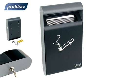 Rectangular wall-mounted ashtray 3 l up to 450 butts