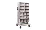 Metal trolley for bins for crb bins non included - 610x610x1300 mm