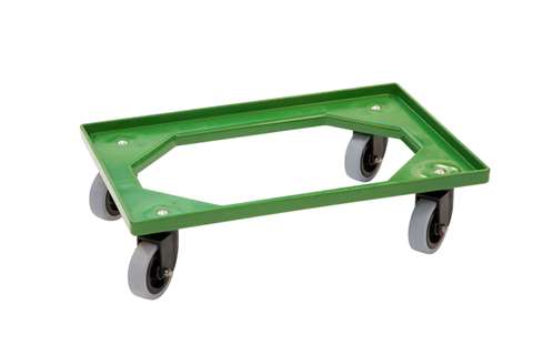 Transport undercarriage with 4 rubber swivel casters + pa. forks