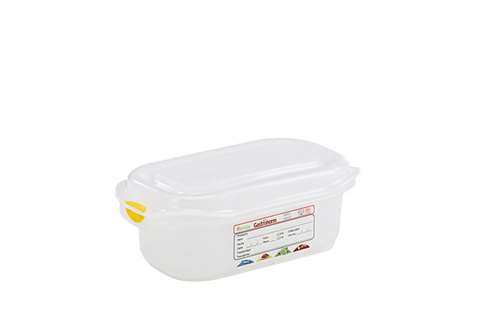 Gastronox 1/9 - 65mm high - 0,6l lid and clips included