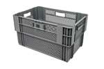 Euronorm stacking crate 600x400x320 vented base and sides - nestable
