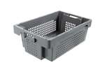 Rotary stacking container 600x400x200 mm bottom closed - sides perforated
