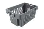 Rotary stacking container 600x400x300 mm bottom closed - sides perforated
