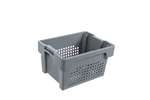 Rotary stacking container 400x300x220 mm bottom and sides perforated