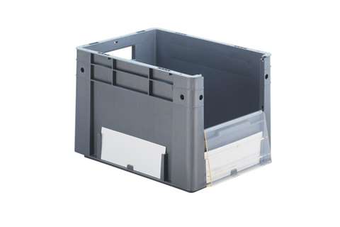 Transparent door - 195x105 mm for euronorm bin pb-4321-fov