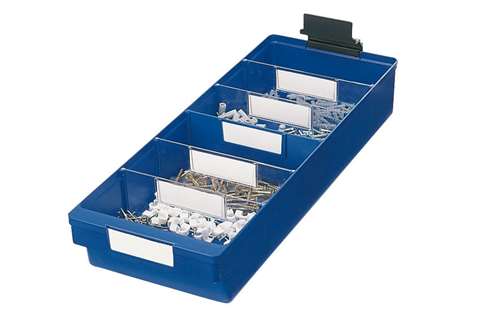 Stop-element for shelf trays 