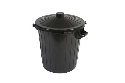 Dust bin 80l lid inclusive - black
