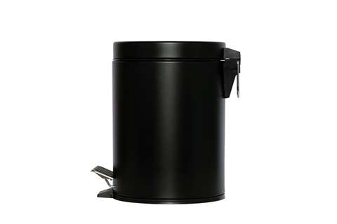 Round pedal bin 5l - black epoxy 