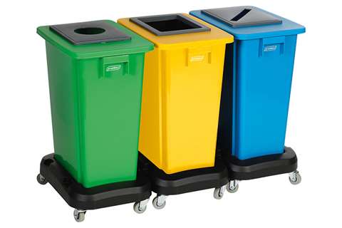 Frame for wsb waste containers yellow