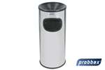 Ashtray / litterbin with inner bucket shiny stainless steel - 30 l