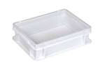 Mobil Plastic - EN stacking bin Food natural 9l - 400x300x100mm - closed walls and base - closed handles 