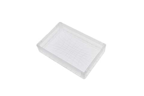 Qubb - EN Stacking bin Budget Crystal 24l - 600x400x125mm - closed sides and closed reinforced bottom  Qubb - EN Stacking bin Budget Crystal 24l - 600x400x125mm - closed sides and closed reinforced bottom