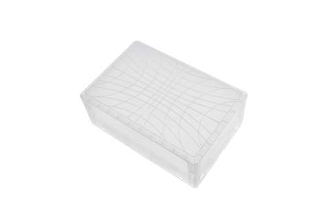 Qubb - EN Stacking bin Budget Crystal 44l - 600x400x220mm - closed sides and closed reinforced bottom  Qubb - EN Stacking bin Budget Crystal 44l - 600x400x220mm - closed sides and closed reinforced bottom