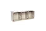 Tilting drawer - 600x200x220mm 3 spaces - serie crystal box