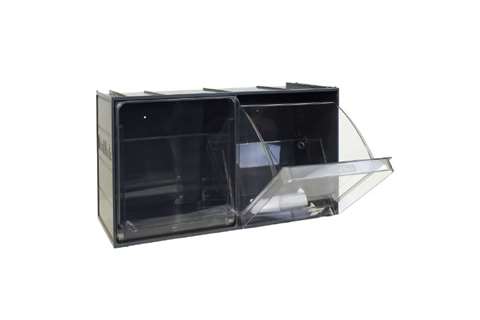 Tilting drawer - 600x240x305mm 2 spaces - serie crystal box