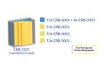 Mobil Plastic - Metal wall cabinet incl. 144 pcs Crystal box tilt bins - 1270x800x1950mm 