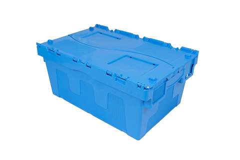 Lidded crate 600x400x265mm - 46l facility pro - euronorm - nestable