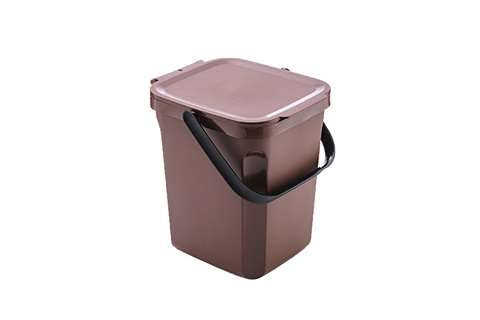Qubb - Biowaste container with hinged lid - with closed lid - 10l  Qubb - Biowaste container with hinged lid - with closed lid - 10l