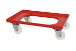 Qubb - TRANSPORT UNDERCARRIAGE WITH ABS FRAME 4 SWIVEL CASTERS + SS FORKS - PA WHEELS