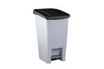 Qubb - Pedal waste bin 60l - grey body - coloured lid 490x380x700mm   