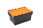Distribution box - 600x400x310mm black body + coloured lid - recycled