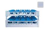 Glasss rack - 25 comp -  glass h:200mm d. 90mm
