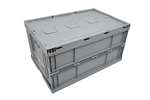 Euronorm foldable crate 600x400x320mm 59l - with lid