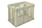 Qubb - EN Stacking bin Gold 90l - 600x400x450mm - perforated sides and reinforced perforated bottom 