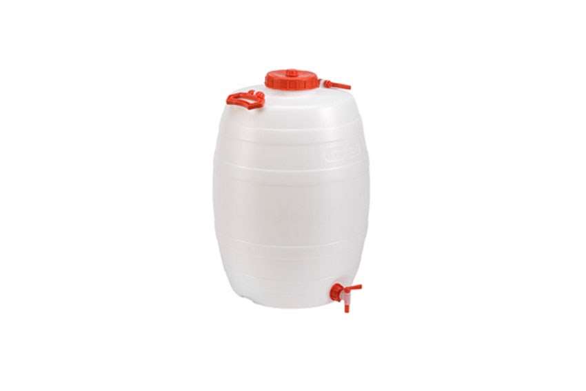Baril pour liquides - 50l - avec robinet hxø: 560x390mm