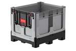 Qubb - Logifold box 1200x1000x970mm - 855l - closed - 4 feet - flap door 1 short side 