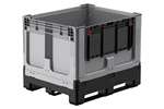 Qubb - Logifold box 1200x1000x975mm - 855l - closed - 3 skids  - flap door 1 long side 