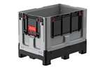 Qubb - Logifold box 1200x800x953mm - 660l - closed - 4 feet - flap door 1 short + 1 long side 