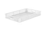 Qubb - STACKING CRATE - 15L - MULTI 600X400X80MM - VENTED - WHITE