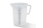 Graduated measuring cup - 5000 ml blue raised scale