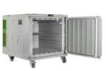 Melform - Isothermal container Koala Green 600 - 1400x1050x1165mm - ventilated cooling - -25°C +10°C - 4 wheel 