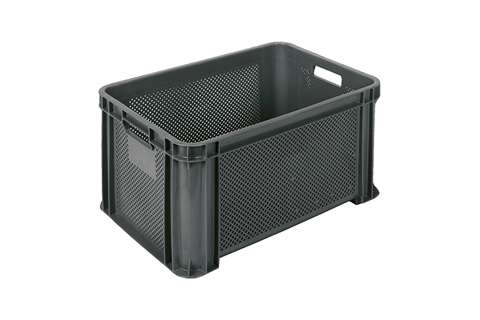 Qubb - Multifunctional crate 45l Serie 5439 - 545x390x300mm - perforated sides and bottom  Qubb - Multifunctional crate 45l Serie 5439 - 545x390x300mm - perforated sides and bottom