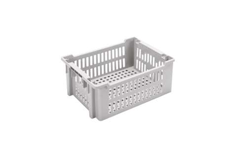 Nestable stacking crate - rota 400x300x180mm - vented