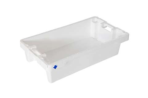 Fish crate - stackable / nestable 800x450x190mm - white - 20kg/35l