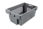 Rotary stacking container 600x400x250mm bottom closed - sides perforated