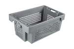 Rotary stacking container 600x400x250 mm bottom and sides perforated