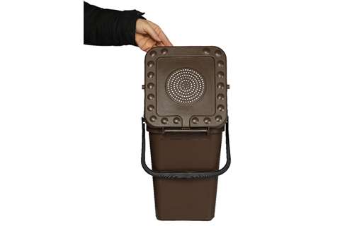 Probbax - Organic waste container with flip lid - with perforated lid - 10l  Probbax - Organic waste container with flip lid - with perforated lid - 10l