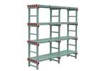  - Rack 1500x500x1900mm - 4 levels - spacing 500mm - bottom clearance 200mm - 2 sections 