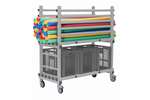  - Plastic storage system - 1380x600x1450mm - 2 shelves 