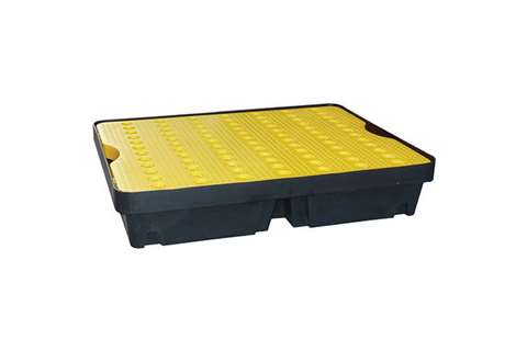 Spillpallet 800x600 mm - 40l with yellow grid