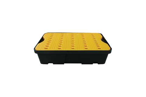 Qubb - Spillpallet 600x400 mm - 20l - with yellow grid  Qubb - Spillpallet 600x400 mm - 20l - with yellow grid