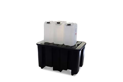 Qubb - Spillpallet for 1 drum - 230l - black - with grid - not for DE/AT  Qubb - Spillpallet for 1 drum - 230l - black - with grid - not for DE/AT