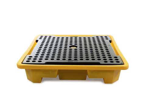 Qubb - Leak tray with grate - 4 barrels - 249l - 1460x1460x305mm - nestable  Qubb - Leak tray with grate - 4 barrels - 249l - 1460x1460x305mm - nestable