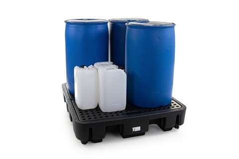 Qubb - Leak tray with grate - 4 barrels - 250l - 1380x1290x280mm - not for DE/AT  Qubb - Leak tray with grate - 4 barrels - 250l - 1380x1290x280mm - not for DE/AT