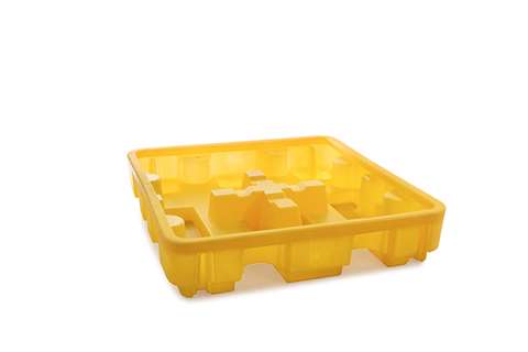 Qubb - Leak tray with grate - 4 barrels - 250l - 1380x1290x280mm - not for DE/AT  Qubb - Leak tray with grate - 4 barrels - 250l - 1380x1290x280mm - not for DE/AT