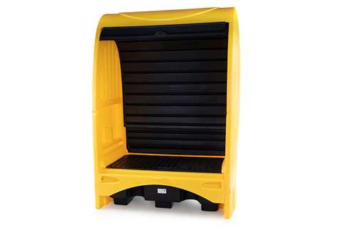 Qubb - Leak tray wth overhead cover - 2 barrels - 250l - 1565x1095x2110mm  Qubb - Leak tray wth overhead cover - 2 barrels - 250l - 1565x1095x2110mm